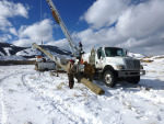 Ground wires were wrapped around the pole.