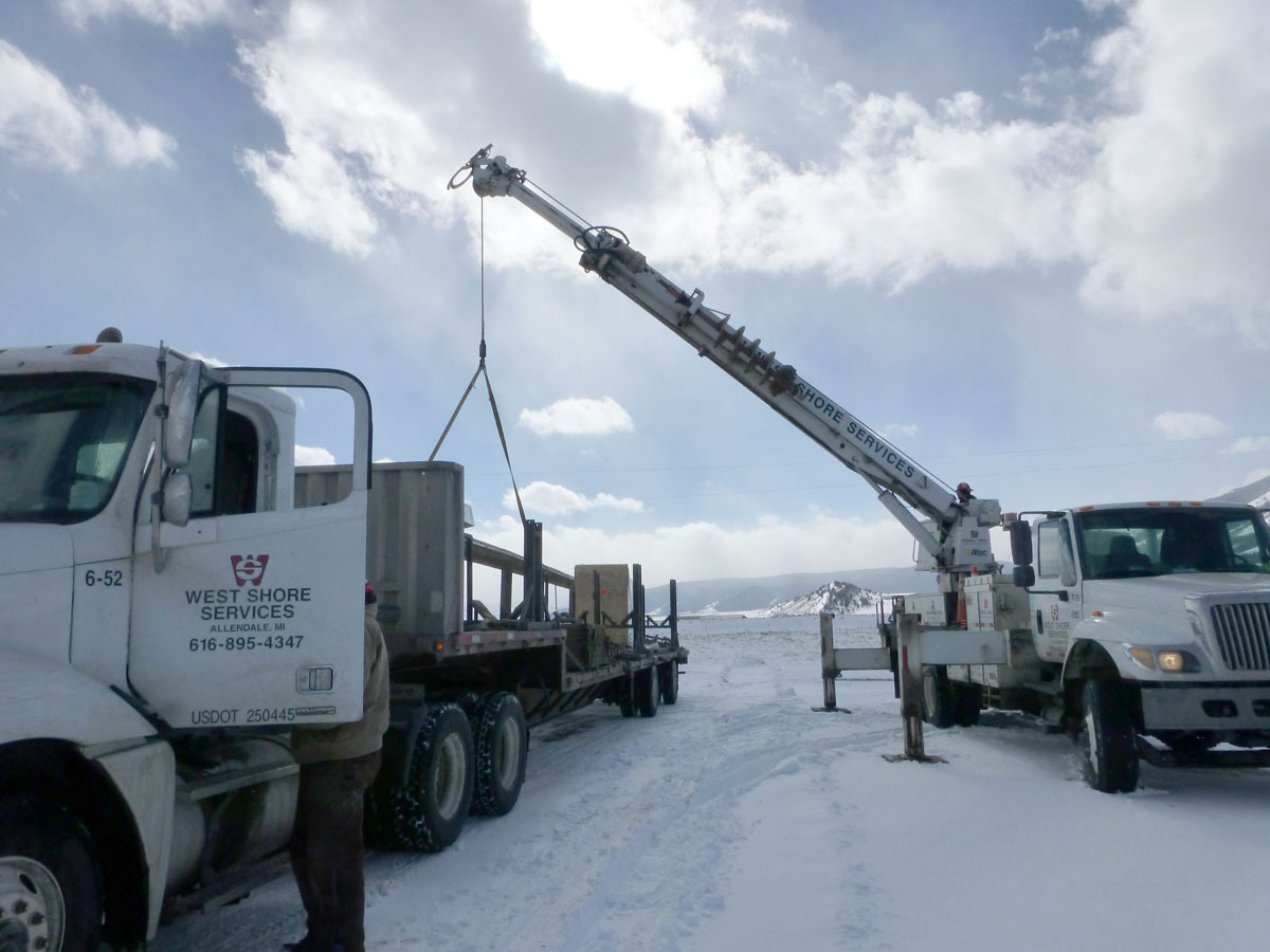 The pole was lifted off truck 1